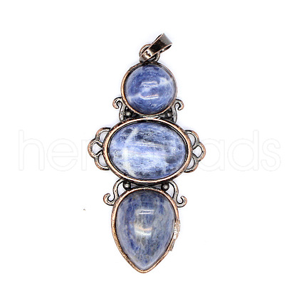 Retro Natural Sodalite Pendants PW-WG7292F-07-1