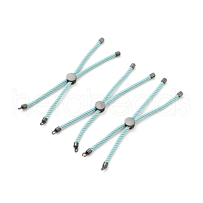 Half Finished Twisted Milan Rope Slider Bracelets FIND-G032-01B-04-1