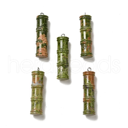 Natural Unakite Pendants G-I340-A05-1