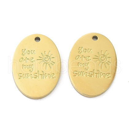 Ion Plating(IP) 316L Surgical Stainless Steel Pendants STAS-D029-22G-1
