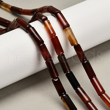 Dyed Natural Agate Beads Strands G-G203-01B-1