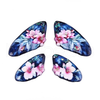 Transparent Epoxy Resin Pendants RESI-T057-33C-1