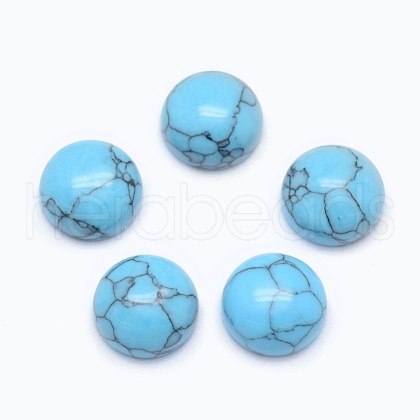 Synthetic Turquoise Cabochons G-E492-H-29-1