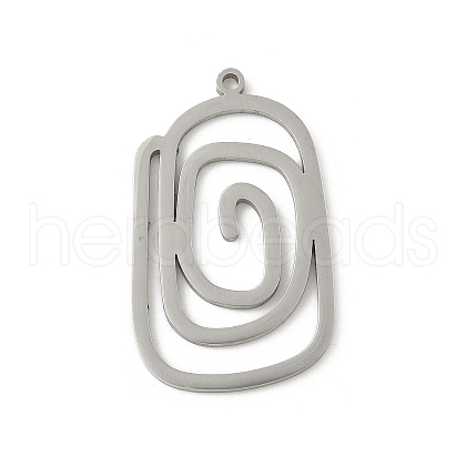 304 Stainless Steel Pendants STAS-G355-08B-P-1