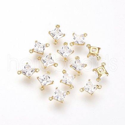 Brass Cubic Zirconia Links KK-Q669-40G-1