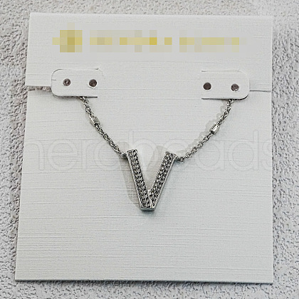 Brass Initial Pendant Necklaces for Women FS-WG8E27F-48-1