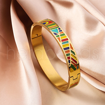 304 Stainless Steel Enamel Bangles FS-WG30162-13-1