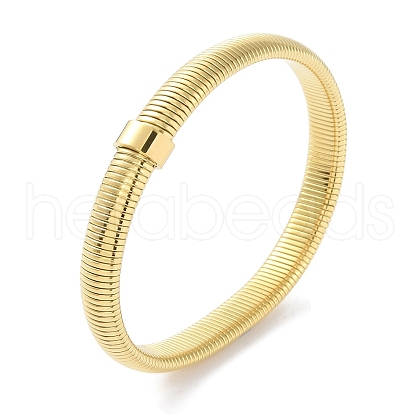 PVD Vacuum Plating 304 Stainless Steel Bangles BJEW-G700-02G-1