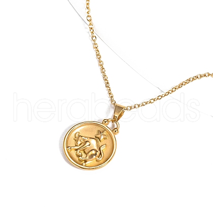 Stainless Steel Constellation Pendant Cable Chain Necklaces for Women Men PW-WG22DB4-05-1