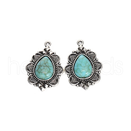 Synthetic Turquoise Pendants PW-WG50367-01-1