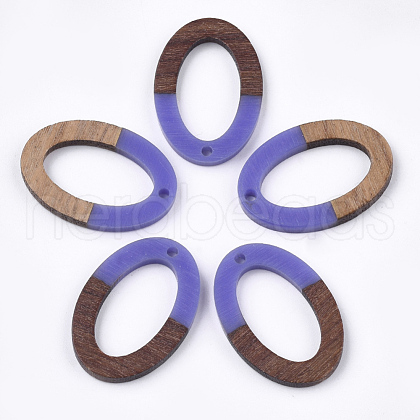 Resin & Walnut Wood Pendants X-RESI-S358-29C-1