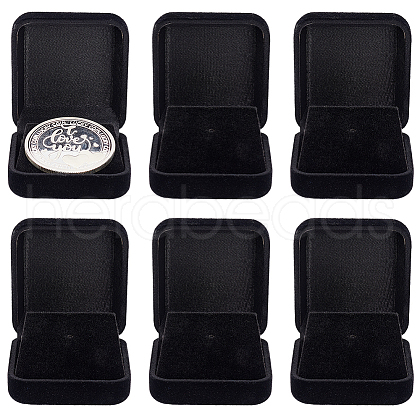 Square Velvet Medal Storage Boxes CON-WH0087-88-1