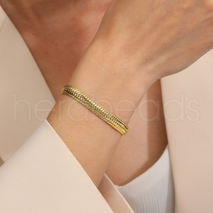 Brass Snake Chain Bracelets GY7677-1