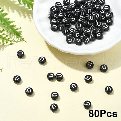 Opaque Acrylic Horizontal Hole Beads SACR-YW0001-70U-1