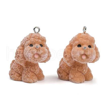 Flocky Resin Pendants FIND-A052-06K-1
