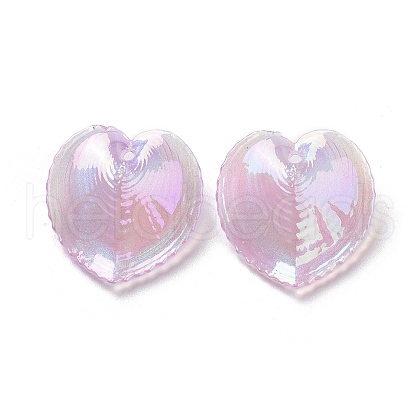 UV Plating Rainbow Iridescent Acrylic Pendants OACR-C003-08D-1