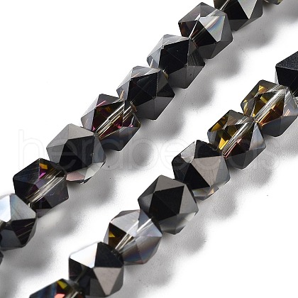Electroplate Glass Beads Strands EGLA-P057-01A-HP05-1