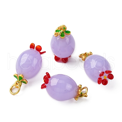 Handmade Lampwork Pendants LAMP-Z012-01G-03-1
