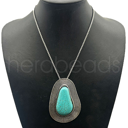 Fashionable Simple Alloy Pendant Necklaces XI3404-5-1