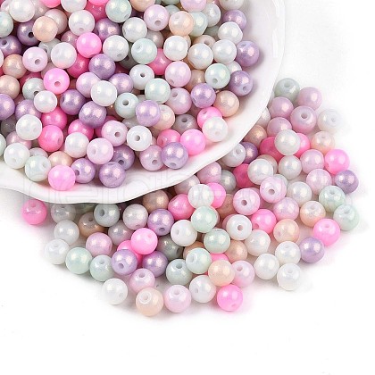 Baking Painted Glass Pearl Beads DGLA-S115-6mm-MK-1