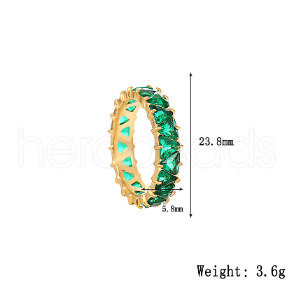 Golden Stainless Steel Finger Rings UP8900-3-1