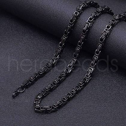 Stainless Steel Byzantine Chain Necklaces for Men FS-WG56795-55-1