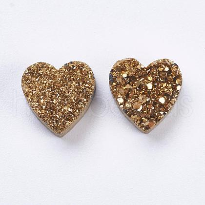 Electroplate Natural Druzy Agate Beads G-E400-03-B04-1