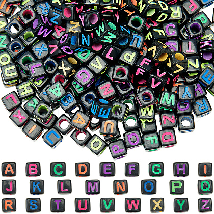 SUNNYCLUE 300Pcs Letter Acrylic European Beads OACR-SC0001-70A-1