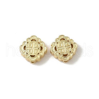 Rhombus Brass Beads KK-K293-68G-1