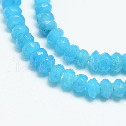 Natural White Jade Bead Strands X-G-R409-3x5-02-1