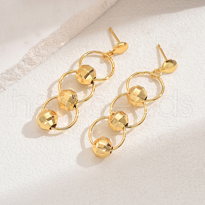 Elegant and Versatile Brass Dangle Stud Earrings GA3926-1-1