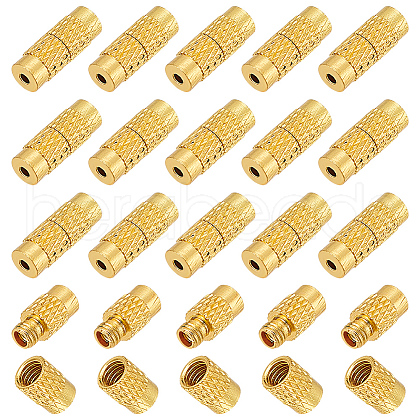 20 Sets Column Brass Screw Clasps KK-LP0001-19-1