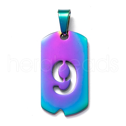 Ion Plating(IP) 304 Stainless Steel Pendants STAS-O127-A09-1