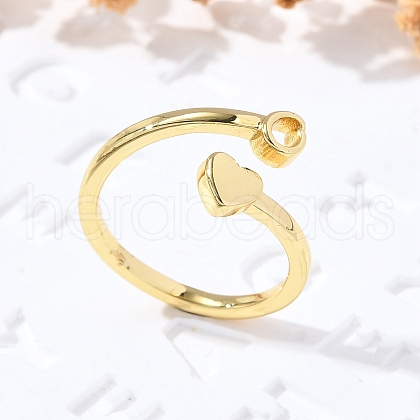 Brass Cuff Rings for Women RJEW-U044-O-1