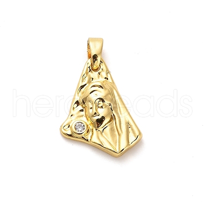 Brass Micro Pave Cubic Zirconia Pendants KK-M314-11G-1