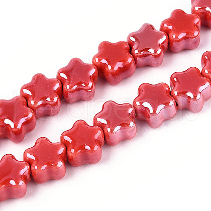 Handmade Porcelain Bead Strands PORC-N011-04G-1