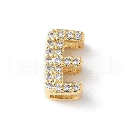 Brass Micro Pave Clear Cubic Zirconia Initial Multi-strand Links KK-S520-01G-05-1