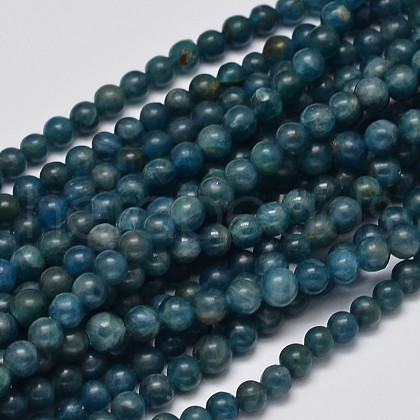 Round Natural Apatite Beads Strands G-K068-01-4mm-1