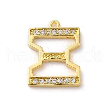 Rack Plating Brass Micro Pave Cubic Zirconia Pendant KK-H449-76G-15-1
