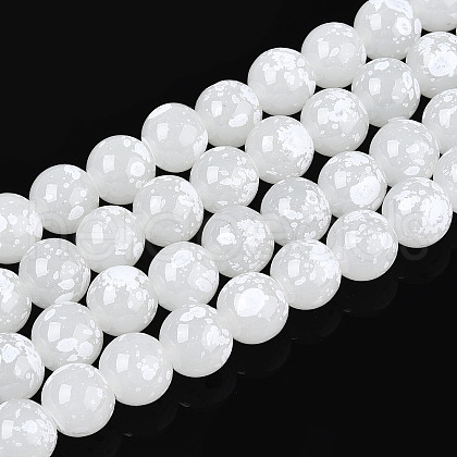 Baking Paint Glass Beads Strands DGLA-N015-10mm-01-1
