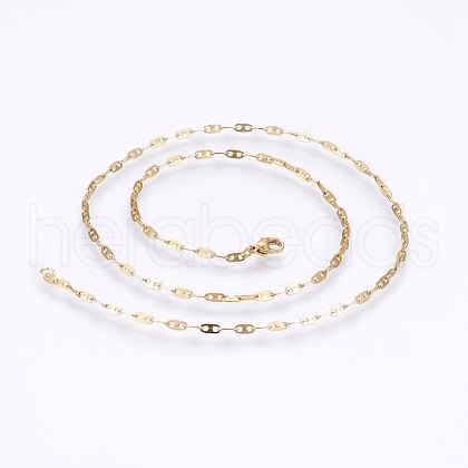 304 Stainless Steel Mariner Link Chain Necklaces NJEW-P226-03G-04-1