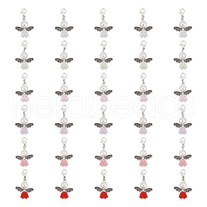 Glass Pendant Decorations HJEW-GO00025-1