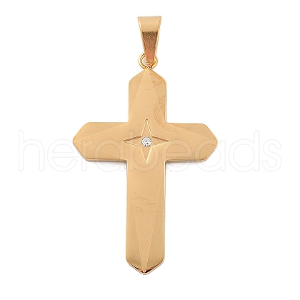 304 Stainless Steel Rhinestone Pendants STAS-G346-47C-G-1