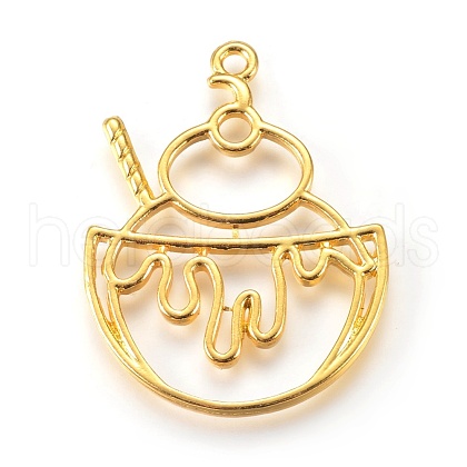 Zinc Alloy Open Back Bezel Pendants PALLOY-WH0036-20G-1