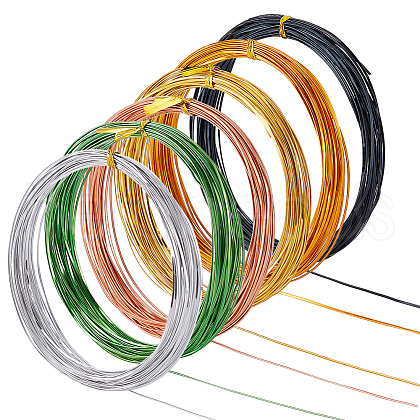 BENECREAT 6 Roll 6 Colors 10M Flat Aluminum Wire FIND-BC0013-42B-1