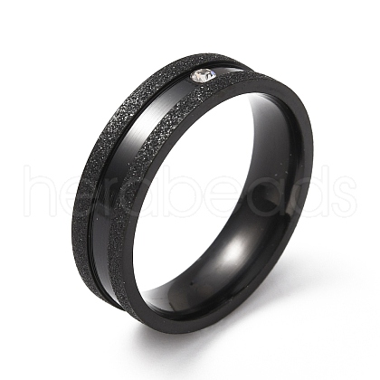 Crystal Rhinestone Grooved Finger Ring RJEW-WH0004-33D-EB-1