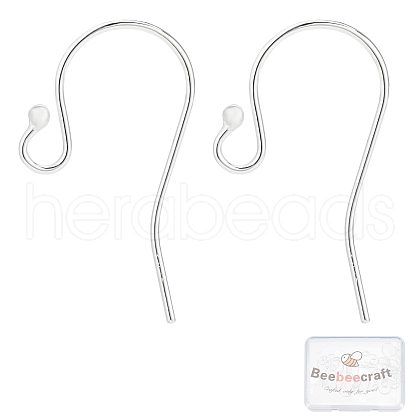 Beebeecraft 10 Pair 925 Sterling Silver Earring Hooks STER-BBC0001-16-1