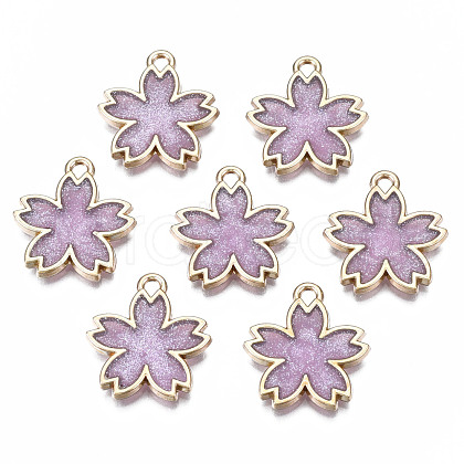 Rack Plating Alloy Epoxy Resin Pendants PALLOY-T083-02D-1