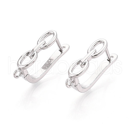 Brass Hoop Earring Findings KK-N267-24P-1