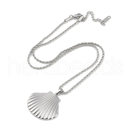 Non-Tarnish 304 Stainless Steel Pendant Necklaces NJEW-Z033-01P-1